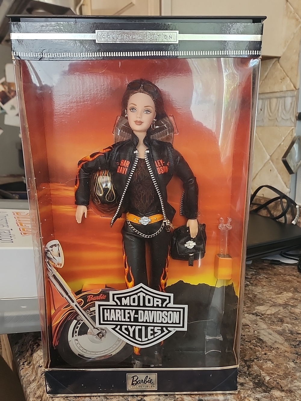 Barbie Harley-Davidson Collector Doll in Black & Orange Outfit
